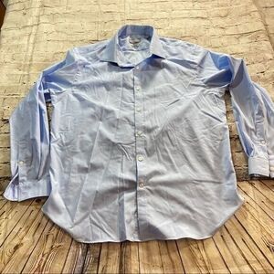 Michael Kors Shirt Men's Sz.XL Blue Slim-Fit‎ Casual Button Down Preppy